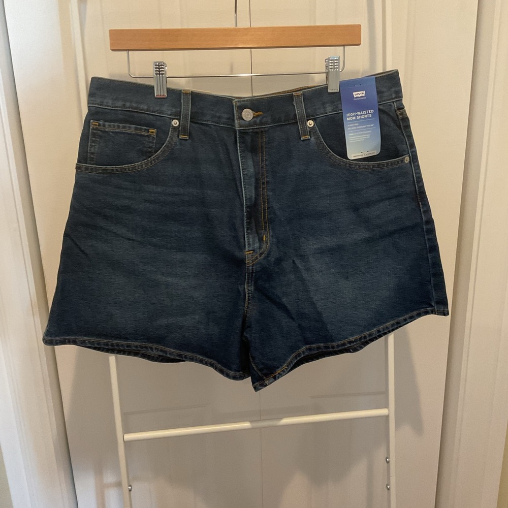 Levi's Blue Jean Shorts High Waisted Size 33